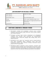 Contoh surat penawaran produk alat rumah tangga. Doc Job Description Direktur Utama1 Dpcnasdem Sekupang Academia Edu