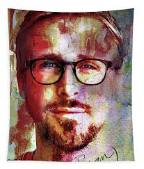 Ryan Gosling Tapestry by Mal Bray