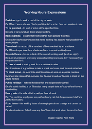 Working Hours Expressions Fluent Land Learn English Expressions Grammar For Kids