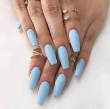 Baby blue coffin nails spring 2016 | baby blue nails. 17 Ideas Nails Blue Coffin Baby For 2019 Coffin Shape Nails Nail Shapes Square Blue Nails