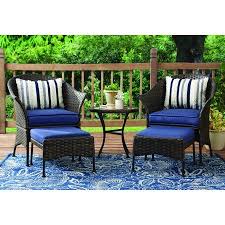 Mainstays Arlington Glen 5 Piece Wicker Leisure Set Multiple Colors Walmart Com Stackable Furniture Outdoor Furniture Sets Furniture Sets