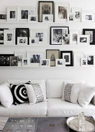 Gallery Wall Annika Von Holdt Gallery Wall Using Shelves From Ikea To Rest Frames On Love That You Can Change Out Photos Living Room Photos Home Decor Home