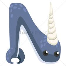 Letter N For Narwhal Vector Graphic Clipart Letters Creative Parenting Advertising Design