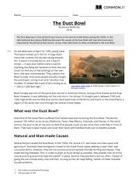 (use the hyphen for negative numbers and write answer as a decimal, such as −7.2. The Dust Bowl Passage Exit Ticket English Quiz Quizizz