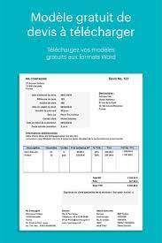 Rénovation paris 2020 dans : Modele Gratuit De Devis A Telecharger Sous Format Word Modele De Facture Gratuit Modele Facture Exemple Devis