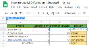 (notice how the formula inputs how to use the mid function in excel: How To Use Mid Function In Google Sheets Step By Step 2020