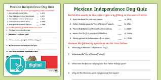 Printable us independence day trivia quiz questions and answers. Mexican Independence Day Quiz