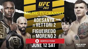 Don't miss a single strike of ufc 263, featuring the middleweight title fight between israel adesanya and marvin vettori and the flyweight title fight rematch between deiveson figueiredo and brandon. Waw9upsdmsy6bm