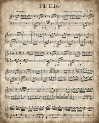 Fur Elise Printable Vintage Sheet Music Instant Download Etsy Vintage Sheet Music Old Sheet Music Sheet Music