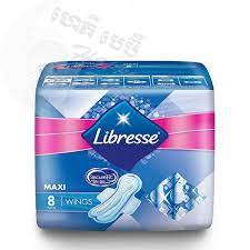 Prøv vores absorberende maxi normal wings til dig med normal til kraftig menstruation. Libresse Maxi Wing 8p