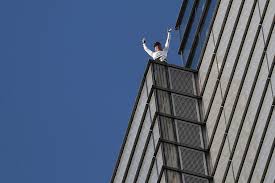 Subsequently, question is, what has alain climbed? Human Spider Alain Robert Arrested After Climbing Heron Tower In London