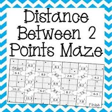 Great Way To Practice Calculating Distance Between 2 Points I Can See This Being Useful In My 8th Distance Formula 8th Grade Math Worksheets Midpoint Formula