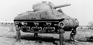 Allied Soldiers Hold Aloft A Dummy Tank Made To Deceive German Recon Ghost Army World War Wwii