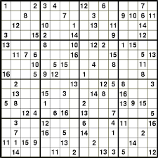 You can find sudokus with a size of 16x16 cells on this page. Printable Sudoku Sudoku Sudoku Puzzles Sudoku Printable