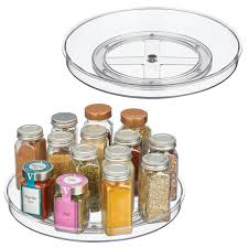 mDesign Lazy Susan Turntable Spinner for Kitchen and Bathroom