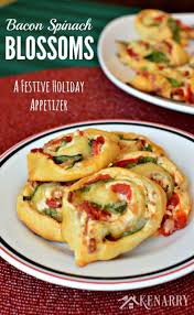 Grilled shrimp and chorizo appetizers. Bacon Spinach Blossoms Festive Holiday Appetizer