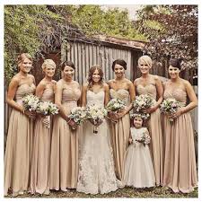 Wedding Entourage Inspiration 1 Bridesmaid Champagne Bridesmaid Dresses Wedding Entourage