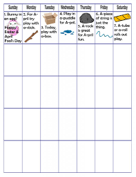 April Daily Fun And Learning Play Activities For Kids