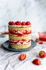 Strawberry Vanilla Layer Cake