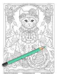 To print a coloring, hover over it and click on the printer icon in the upper right corner. Christmas Cats Marjorie Sarnat Design Illustration