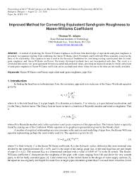 Pdf Improved Method For Converting Equivalent Sand Grain