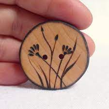 Elegant Sewing Button Extra Large Flower Button Wood Button Etsy Sewing A Button Wood Button Button Flowers