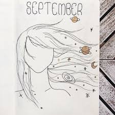 Happy September 1st Everyone I Finally Decided To Do A Space Theme And I Based It Off Of A Painting I Did A Bullet Journal September Art Diary Happy September