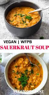 Lower the heat and simmer for 20 minutes. Sauerkraut Soup Dairy Free Oil Free Vegan Ve Eat Cook Bake