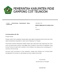 Jika yang dibuat adalah surat permohonan izin, maka dalam isi surat perlu dijelaskan perihal tanggal dan alasan izin tersebut. Surat Permohonan Pemindahan Tiang Listrik Masnurul