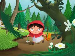 Little red riding hood character playing lovely wind character design. Little Red Riding Hood Deluxe Smartgames