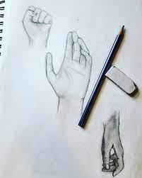 100 Drawings Of Hands Quick Sketches Hand Studies How To Draw Hands Outline Art Cartoon Drawings Sketches