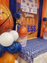 These easy baby shower ideas will have you ready for your big day celebrating a new baby is exciting, and so should the party planning process. Basketball Baby Shower Baby Shower Party Ideas Photo 1 Of 6 Catch My Party Basketball Baby Shower Sports Baby Shower Basketball Theme Baby Shower