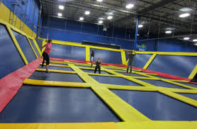 Jump to the music with our awesome lights and party atmosphere every friday and saturday night! Sky High Sports Trampoline Park Niles Chicago Indoor Imagine A Basketball Court Where The Entire Floor Is Connected Trampo Trampoline Park Trampoline Sky High