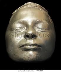 Silver Painted Plaster Cast Mold Childs 스톡 사진 135997169