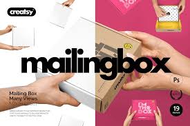 Mailing Box Mockup Set In 2020 Box Mockup Mockup Bag Mockup