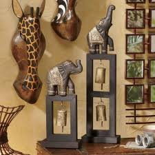 Create a wild look with elephant and giraffe themed home decor! Set Of 2 Proud Elephant Figurines From Montgomery Ward Safari Home Decor Elephant Decor African Home Decor