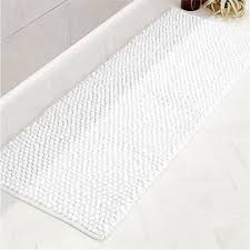 The most common white bathroom rug material is wool. Modern Bath Mats And Rugs Cb2