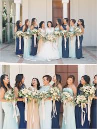 Chic Navy Gold And Peach Wedding Navy Mint Wedding Navy Bridesmaid Dresses Peach Wedding