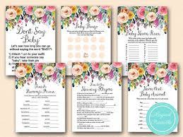 Instant Download Garden Baby Shower Games Chic Baby Shower Etsy In 2021 Garden Baby Showers Bridal Shower Games Floral Baby Shower
