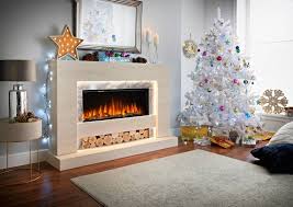The console fireplace can accommodate flat panel tvs and includes front and side panels for storing media and gaming accessories. Apollo 60 Electric Fireplace Suite Stoke Gas Electric Fireplace Centre