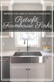 The most difficult thing about installation is making sure the supporting cabinetry is right. The Best Retrofit Farmhouse Sinks For Your Kitchen Trubuild Construction