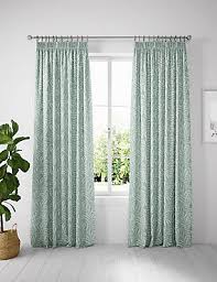 Spencer n enterprise flora ivory rod pocket window with back tab panel 54x84 nip. Curtains Ready Made Home Marks And Spencer Dubai