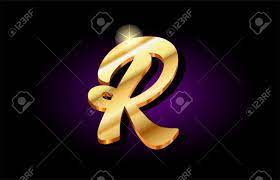 The letters b, k, r, the numerical value of 2, the letters s, c, . R Alphabet Letter Logo In Gold Golden 3d Metal Beautiful Typography Suitable For Banner Brochure Design Royalty Free Svg Cliparts Vectors And Stock Illustration Image 91547093