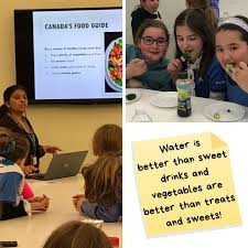 Girl Guides Working Towards Their Nutrition Badge With The Help And Guidance Of A William Osler Health System Health System Canada Food Guide Community Service