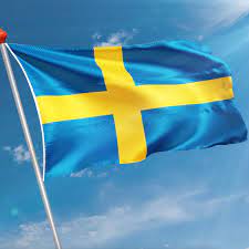 De vlag van zweden draagt een geel scandinavisch kruis op een lichtblauwe achtergrond. Vlag Zweden Kopen Snelle Levering 8 7 Klantbeoordeling Vlaggen Com