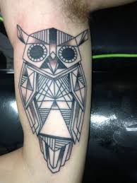 Monochromatic owl is an art print designed by manoou to illustrate your life and is available at design by humans. Geometric Owl Tattoo Arm Arm Tattoo Sites