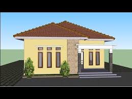 Contoh denah rumah minimalis 3 kamar tidur yang apik via. Desain Rumah Sederhana Minimalis 8x12 Youtube Architect House Styles Outdoor Structures