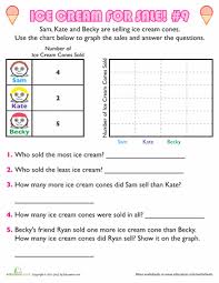 ice cream bar graph 9 bar graphs 1st grade worksheets