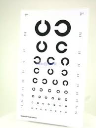 visual acuity charts for distance landolt rings schairer