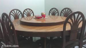 Coaster glen cove dining table, barley brown. Rotateable Round Dining Table With 8 Chairs Furniture For Sale In Lahore 28506